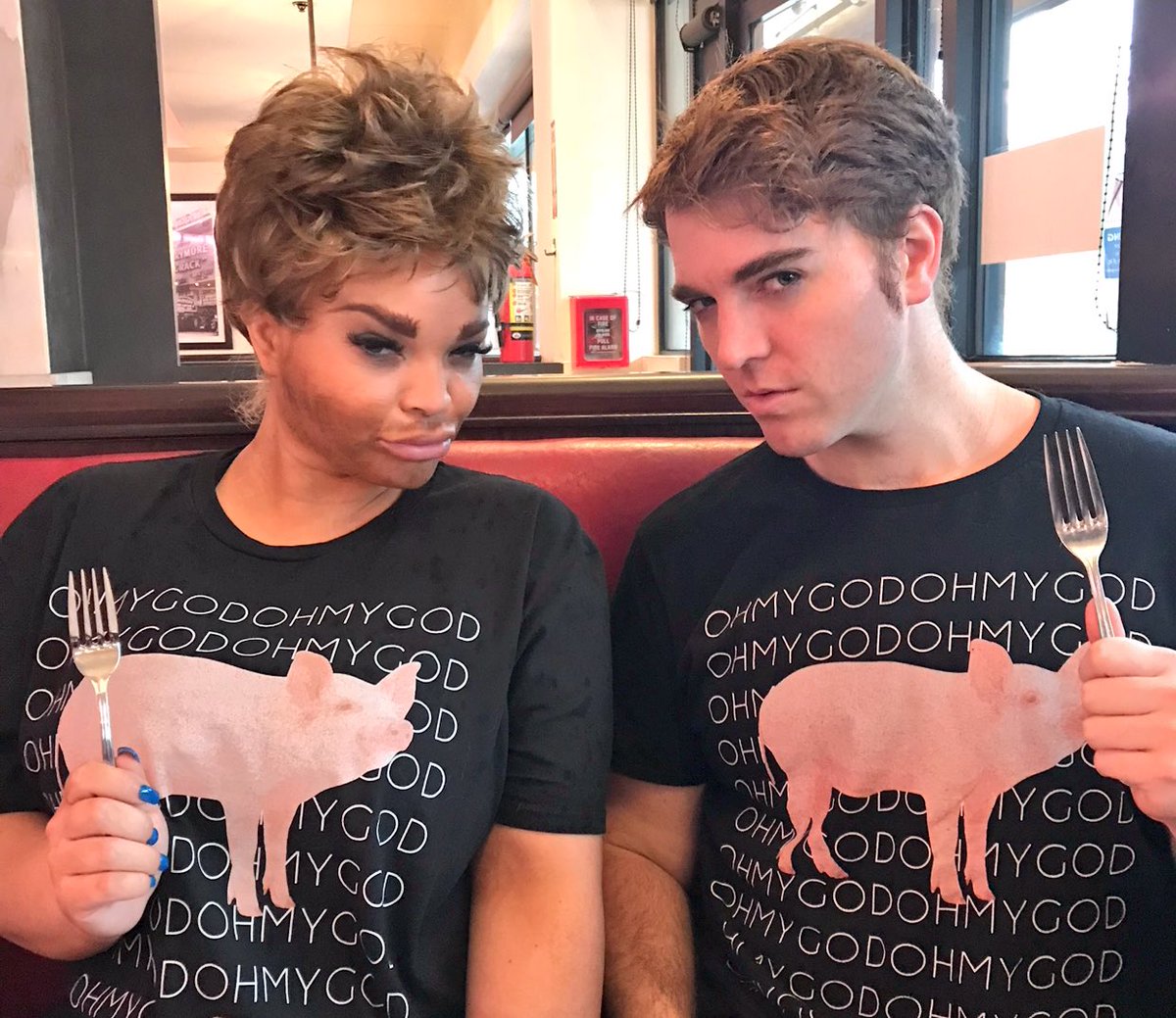 Match with us! Get ur own 🐷 shirt at amazon.com/shane ❤️🐷