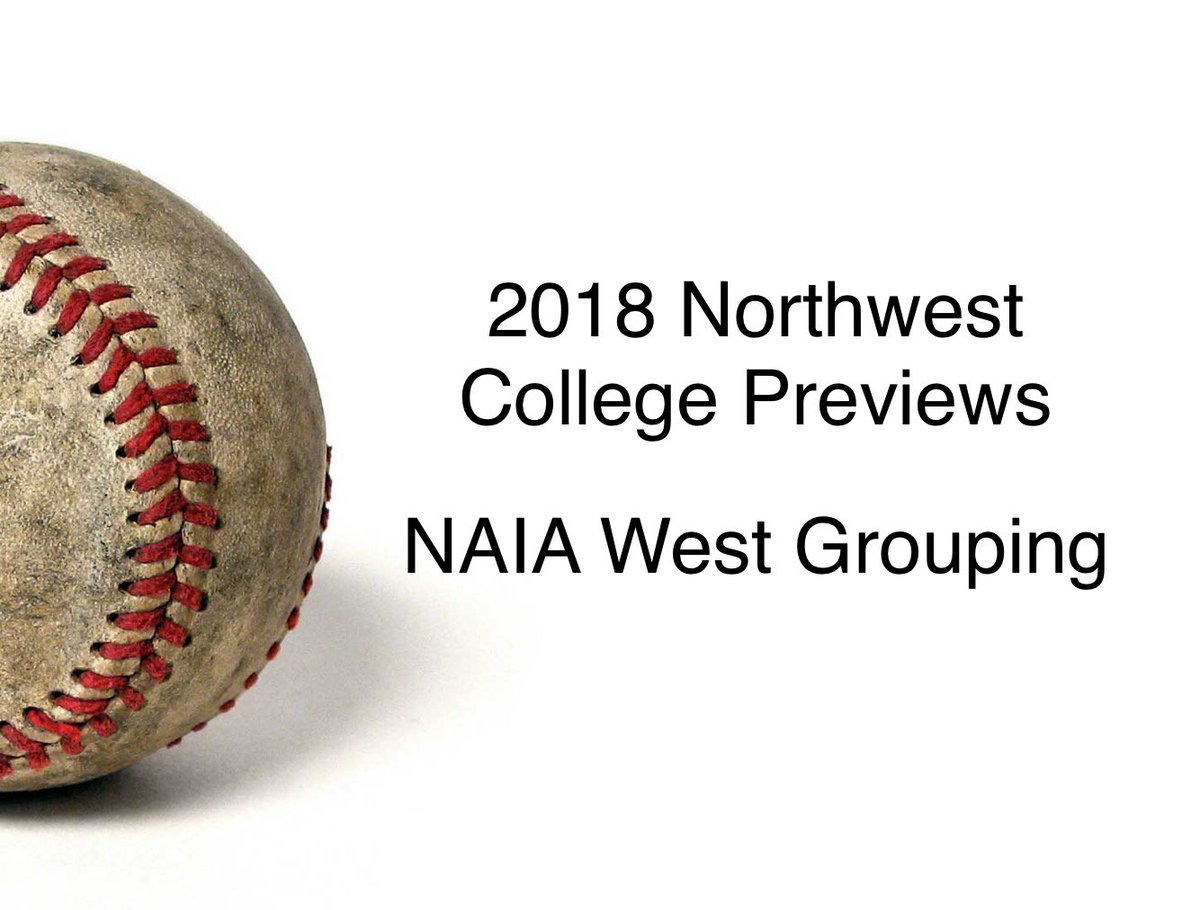 BaseballNW's tweet photo. In an effort to promote college baseball and highlight Northwest college programs, we will be publishing a series of 2018 season previews of Northwest colleges at the NAIA; NCAA D1, D2, D3; and JC levels. View the NAIA West Grouping preview now!
https://t.co/ND2lV7Bj0N https://t.co/tGgAlrgEw2