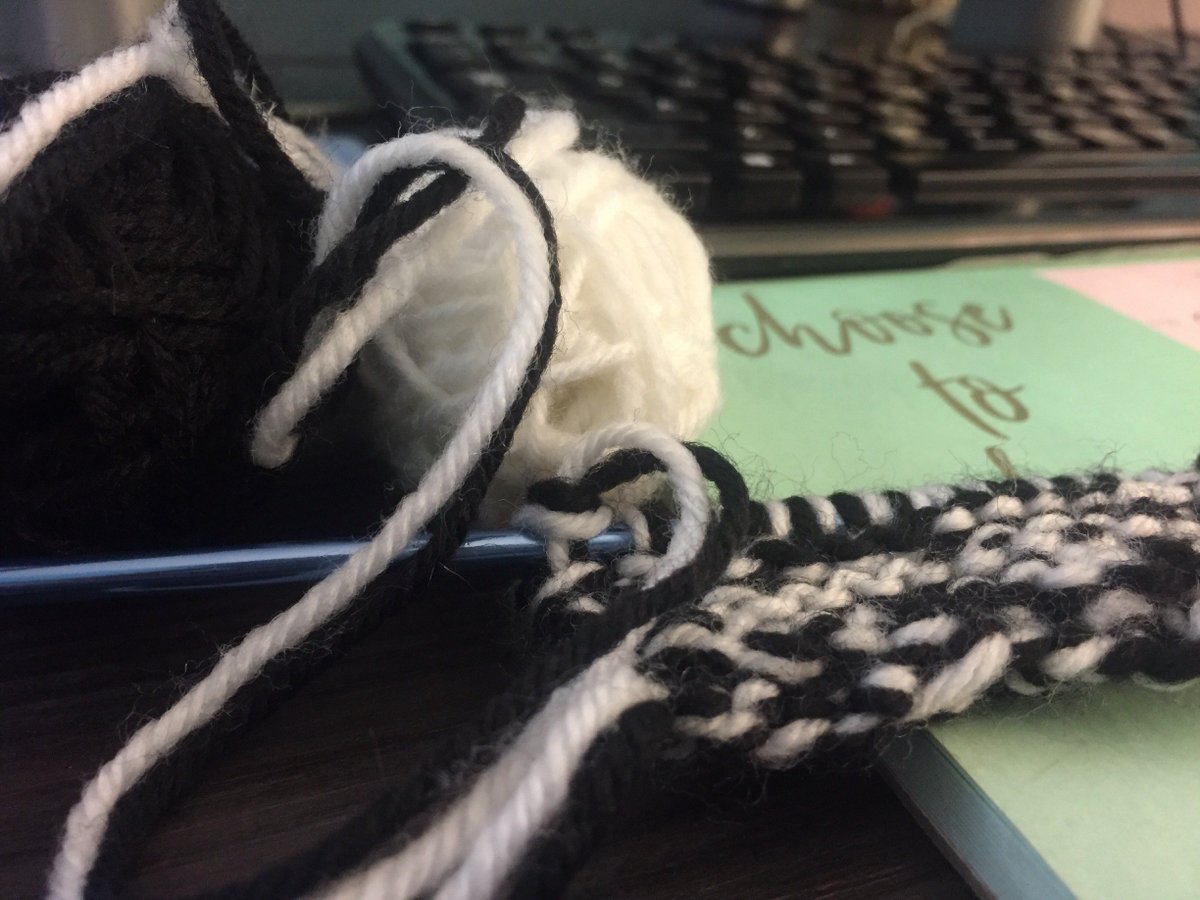 HelainaHovitz's tweet photo. The only reason I'm not bringing my @BrooklynNets themed knitting to the game tonight is because I am positive I will either be booed or tackled for having a deadly weapon. #knitting #NetsvsHeat #Brooklyn #Knitting #WhatDoIDoWithMyHandsNow https://t.co/WEwX815yA0