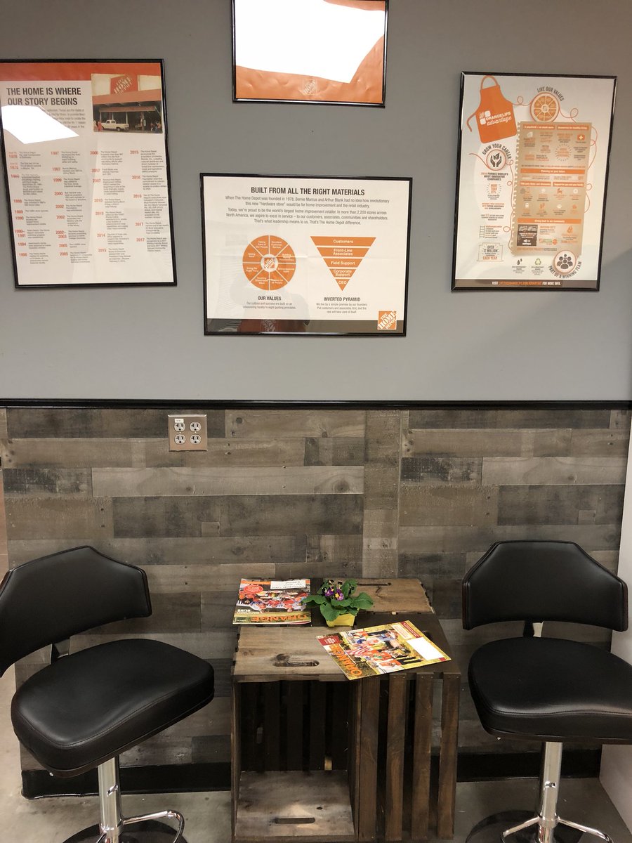 paulscag2734's tweet photo. We are ready for spring hiring @2776 with our interview waiting area. #jointheorangeteam  @jody_delicato @XKerrigan @SWHR33 @BarryStevenson6 https://t.co/vnCk9nAarb