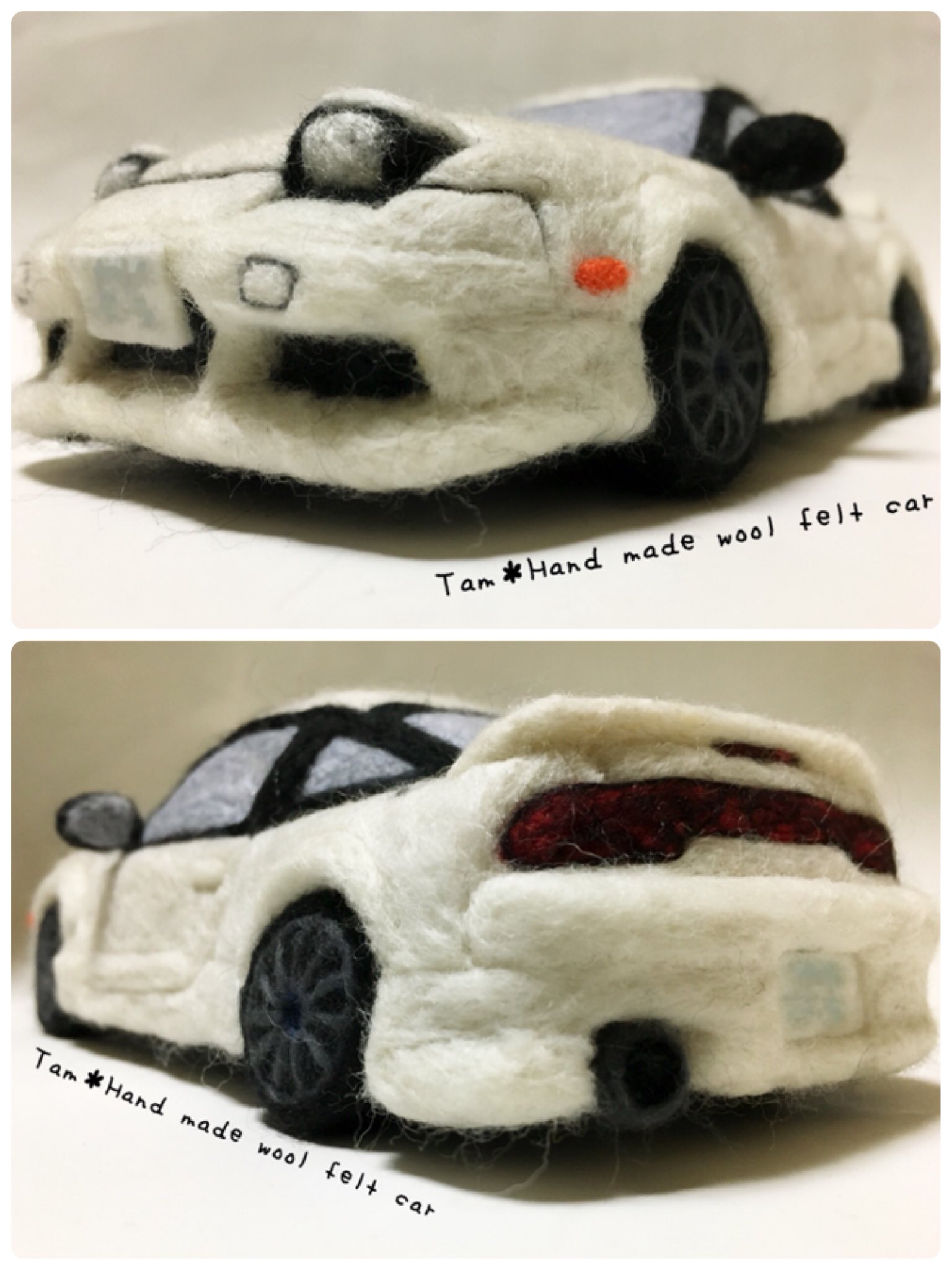 たむ 羊毛フェルトのくるま 車好き と ものつくり を足したら 羊毛フェルトで車を作る という趣味が出来ました O 申し訳ありませんm M ただ今 オーダーはお休みしておりますm M 羊毛フェルトの車 羊毛フェルト 車好き 車好きな