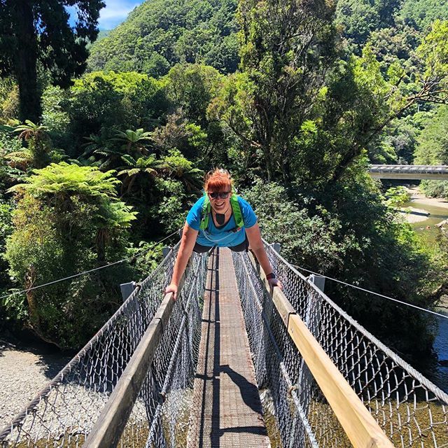 gingagma's tweet photo. Mandatory swing bridge plank!! #bushwalk #lostthetrack #norbettcreekloop #norbettcreek #kaitokeregionalpark #kaitoke #greaterwellingtonregion #wellington #tewhanganuiatara #aotearoa #nz https://t.co/EwU5Ohj5gL https://t.co/GAQaP1qImE
