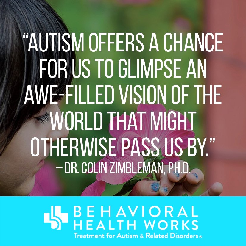 bhwcares's tweet image. "Autism … offers a chance for us to glimpse an awe-filled vision of the world that might otherwise pass us by.” -Dr. Colin Zimbleman
#autismawareness #autismspeaks #bhwcares #BHWOneVoice #autism #asd #life #love #autismdads #autismmoms