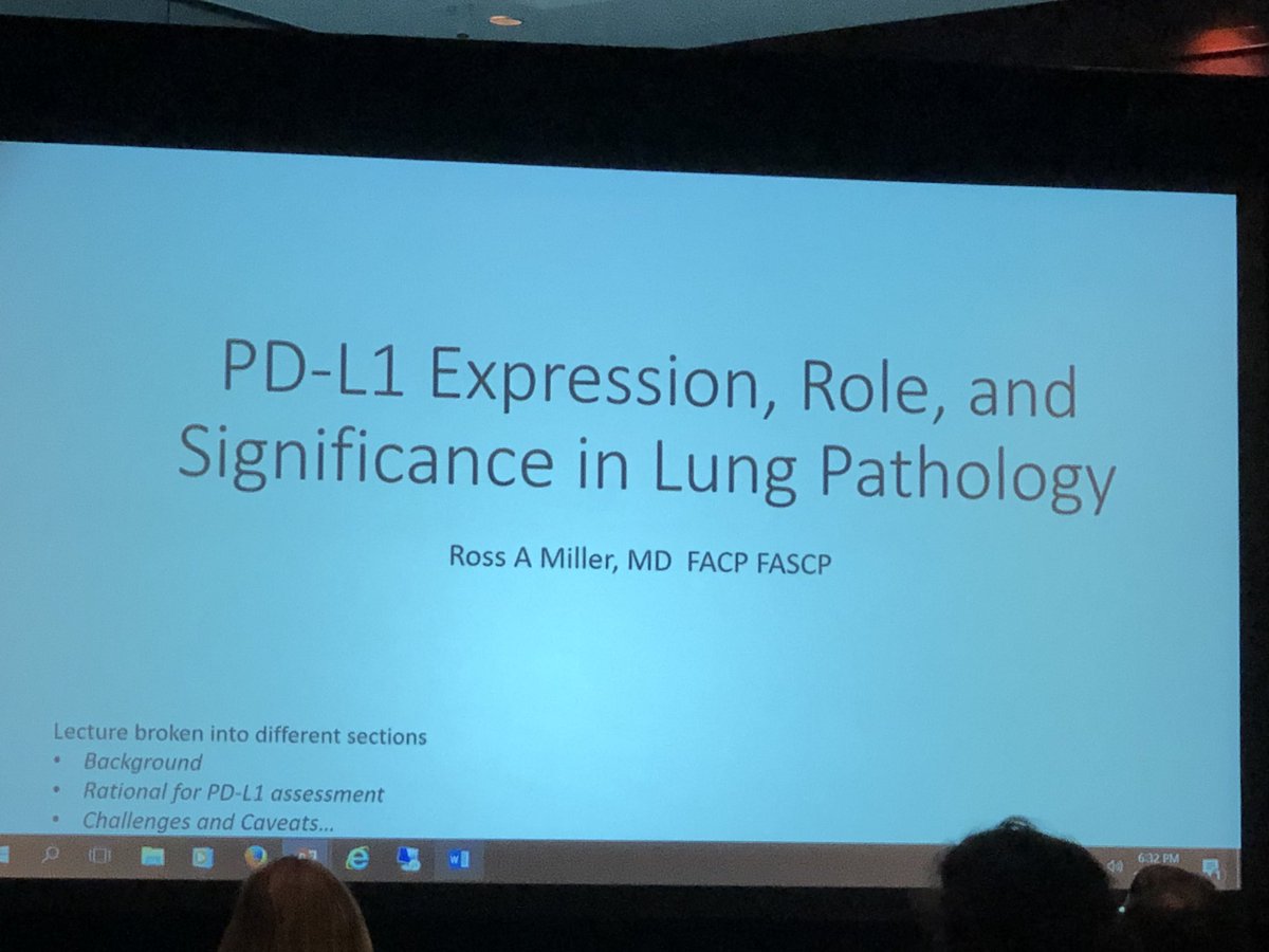 Dr. Ross Miller <a href="/rmille01/">Ross A Miller MD</a> kicks off #TSP2018 with an update on PD-L1 Expression, Role, and Significance in Lung Pathology #pulmpath