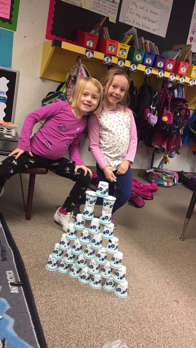 RRMsSwaim1st's tweet photo. #StorybookStem challenge! Building word towers! #STEM #MLK #MartinsBigWords Who built the tallest word tower? #1stgrade #fun #challenge #JeffcoSchools #RooneyRanch #success #teach #learning https://t.co/teWe2VuoeH