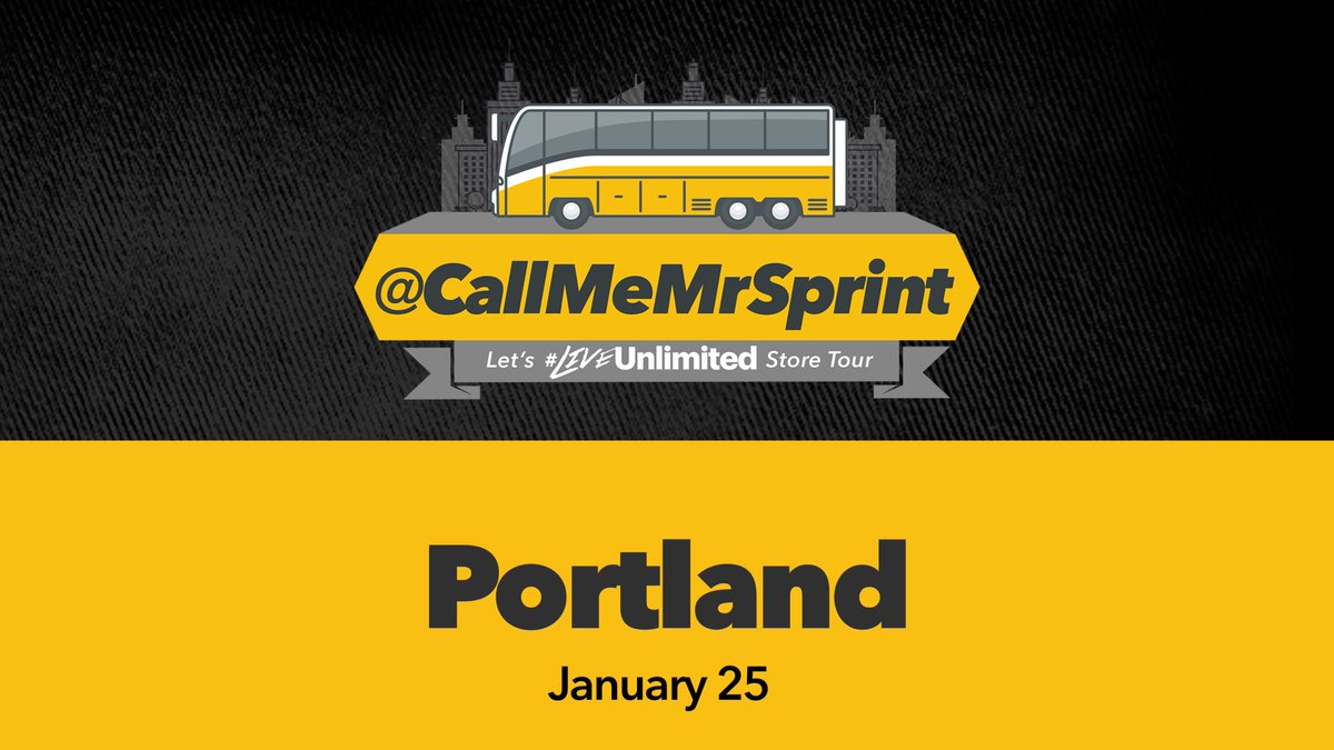 Looking forward to having @Callmemrsprint here in #Portland! Team get ready Jan. 25th is going to be awesome!!!