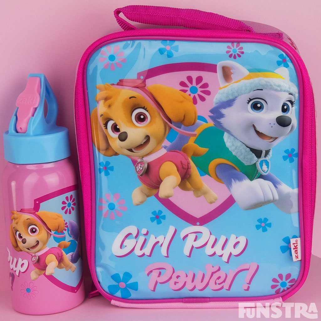 Girl Pup Power! PAW Patrol lunch bag and canteen featuring the adorable  pups, Skye and Everest https://t.co/qCHrEo6WDQ #pawpatrol #pawpatroltoys  #pawpatroltheme #skyepawpatrol #everestpawpatrol #kidslunchbag, image size:1024x1024