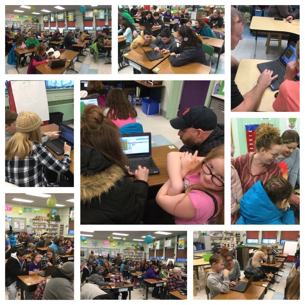 mskcaro's tweet photo. First "Code With Your Kid" 2 Night Event to teach our parents to code was a success. @ashleyn627 #SchallCode @codeorg https://t.co/oGOZOhonGL