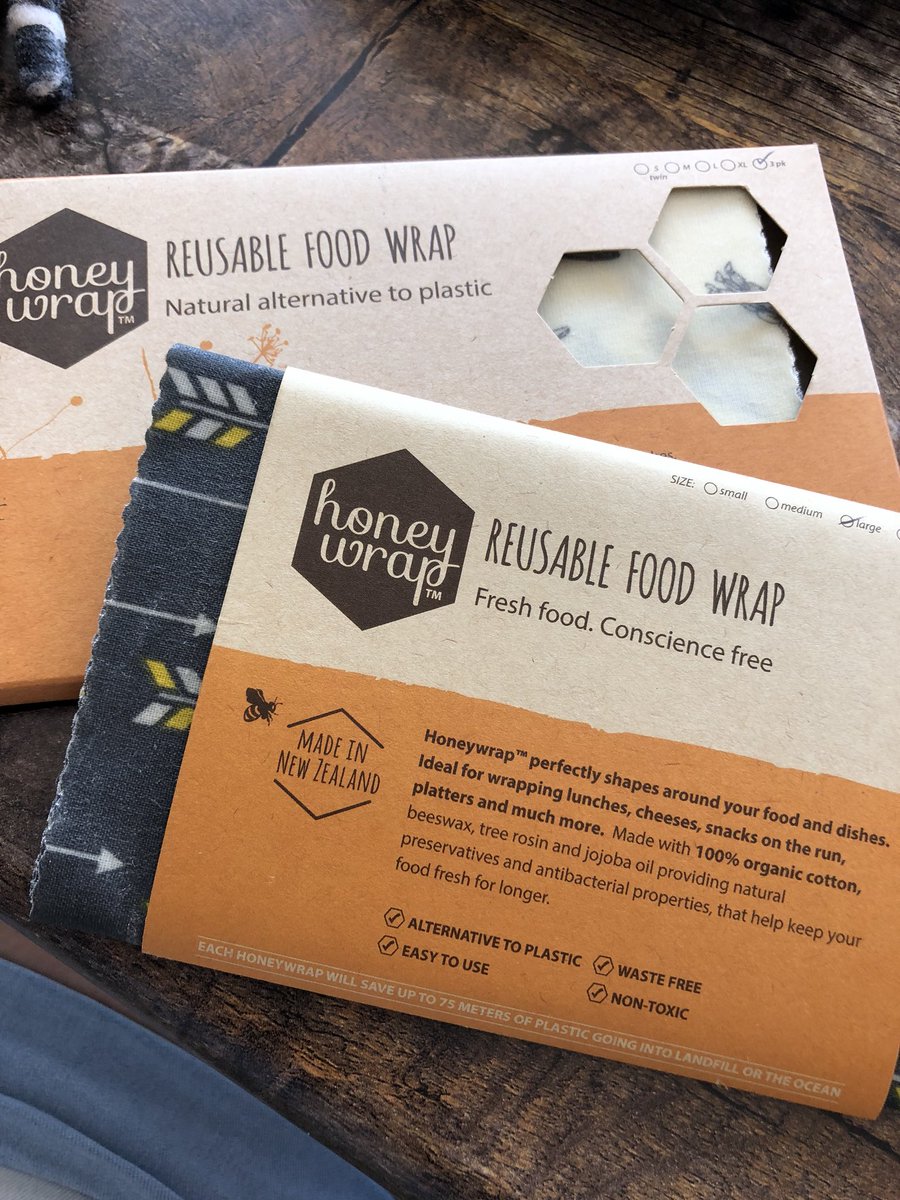SelahHart's tweet photo. Excited about my new purchase today. One small step to helping protect our whenua. #HoneyWrap #ReusableWrapping #SchoolLunches https://t.co/DSTZ5ApCi9