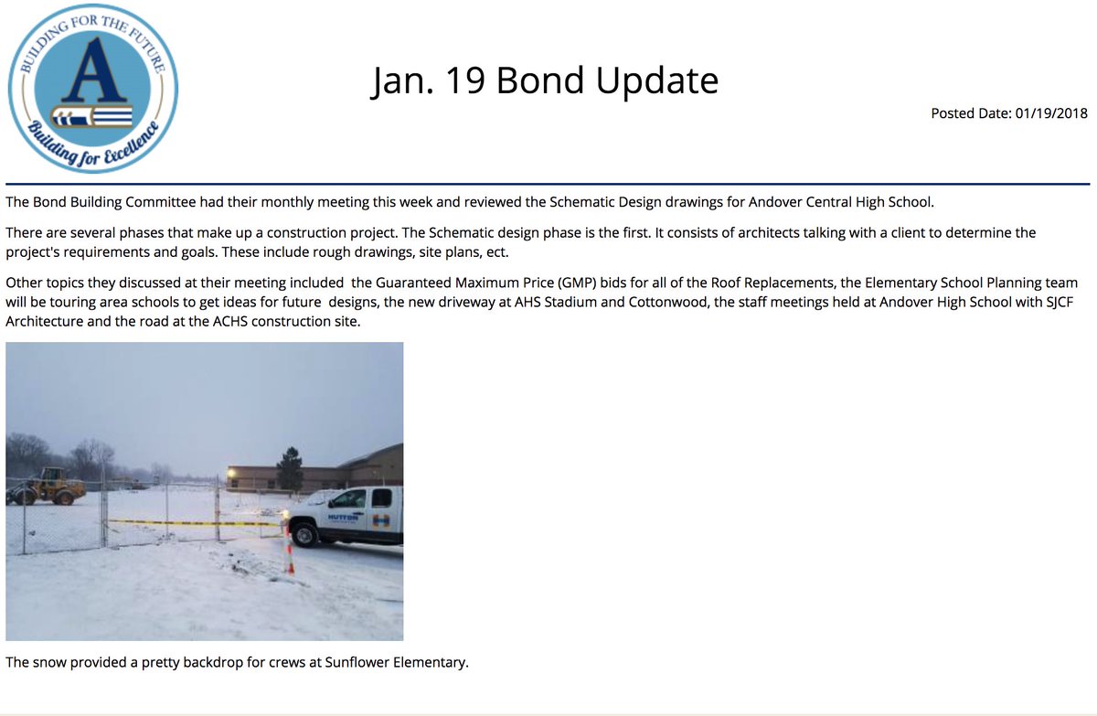 jawellstrio's tweet photo. Cold, snow &amp; ice this week, but the @AndoverSchools #385Bond projects continue! Here's this week's update https://t.co/CbJBcpJUn9 https://t.co/5fJ0t6UmWU