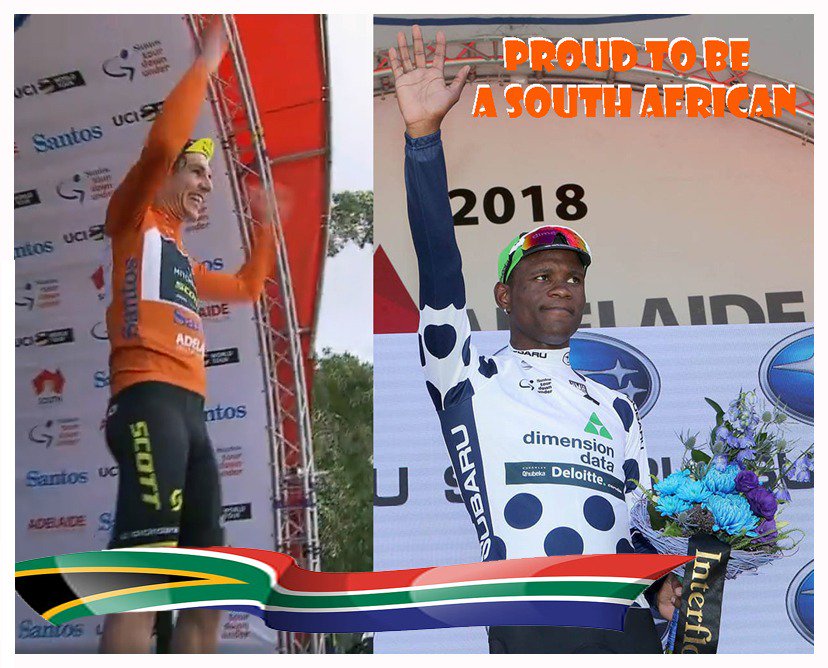 MikeNashSA's tweet image. Great day for SA cycling at the TDU @darylimpey @nich_dlamini @sventhiele besides a great race &amp;amp; great commentry by @PhilLiggett @PaulSherwen @mcewenrobbie @tourdownunder