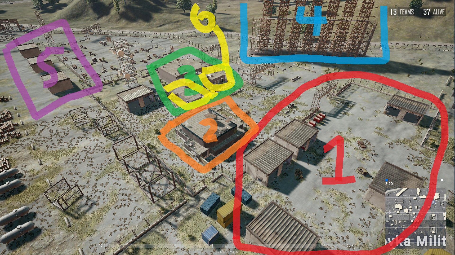 تويتر Michael O Brien على تويتر Pubg英語教室 Military Base 俺の配信見たことある方 は知ってると思うけど ミリベ大好きで毎回ここに降りる 皆それぞれだと思うけど 俺の呼んでる場所を教えたい 1 Garages 2 Big West 3 Satellite Building 4 Tower