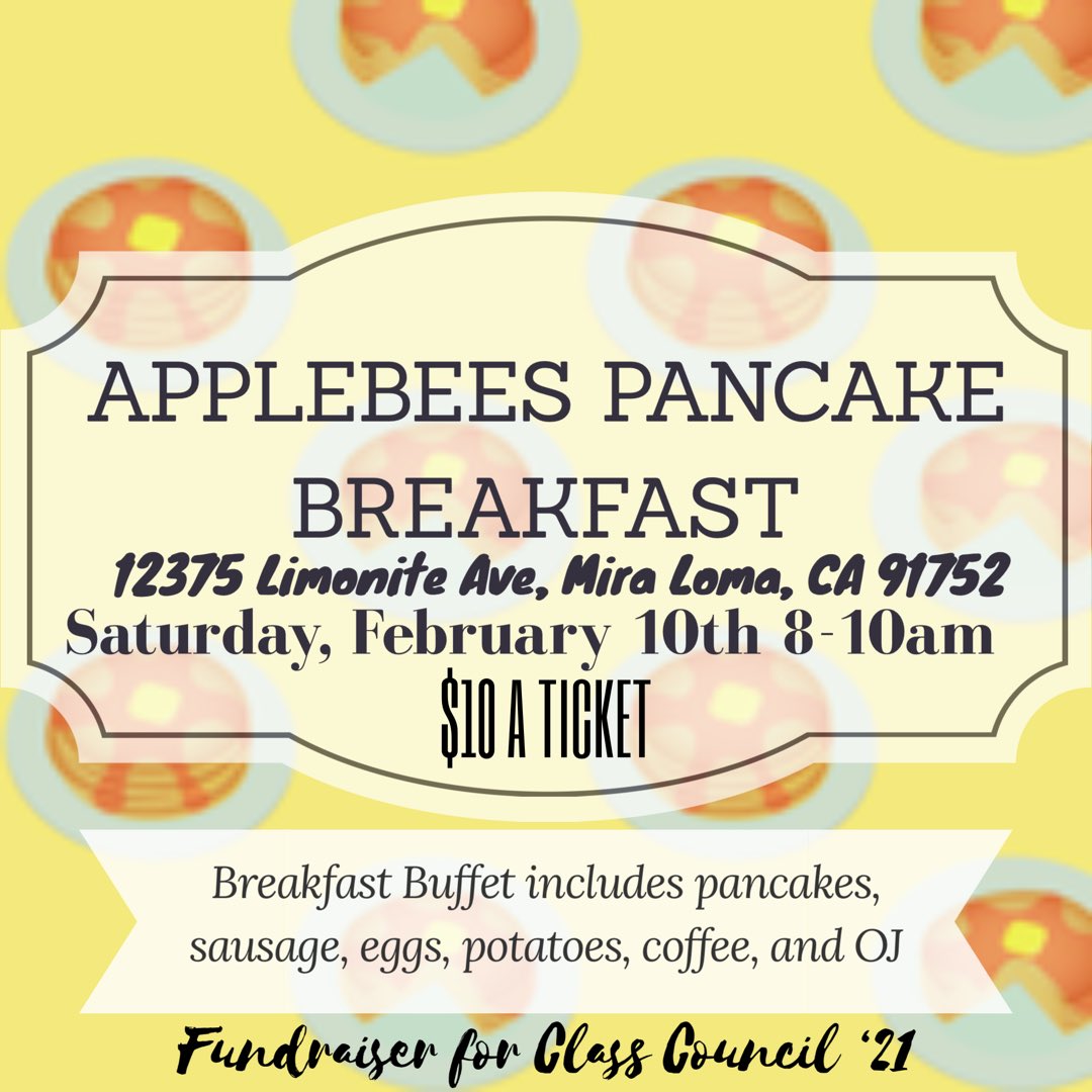 Coming at you soon! Come out and support 🥞💙🧡 #ERHS