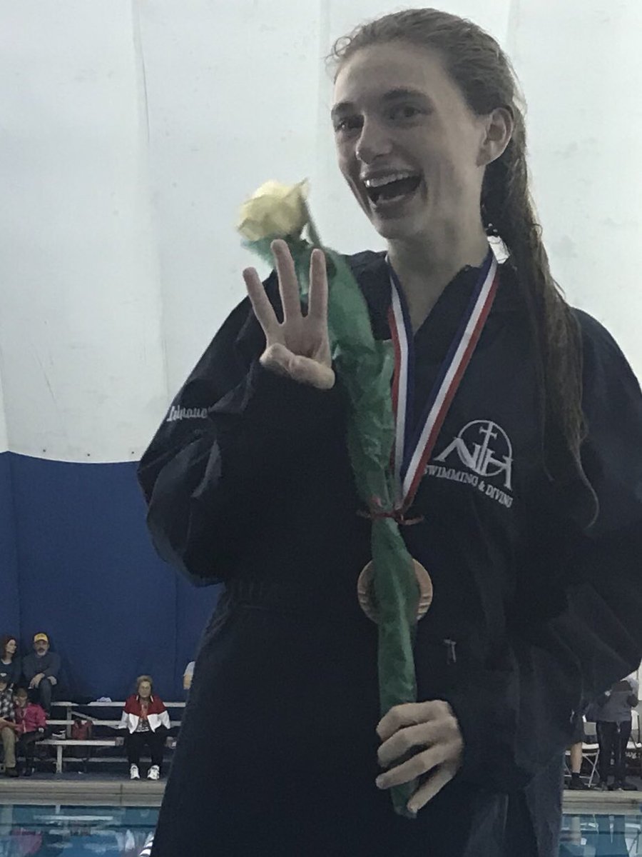 NerinxSwimDive's tweet photo. Alison gets 3rd!! I love the support the girls give each other. #nerinxhall #johnburroughs #proudcoach https://t.co/miE8xNRT3F