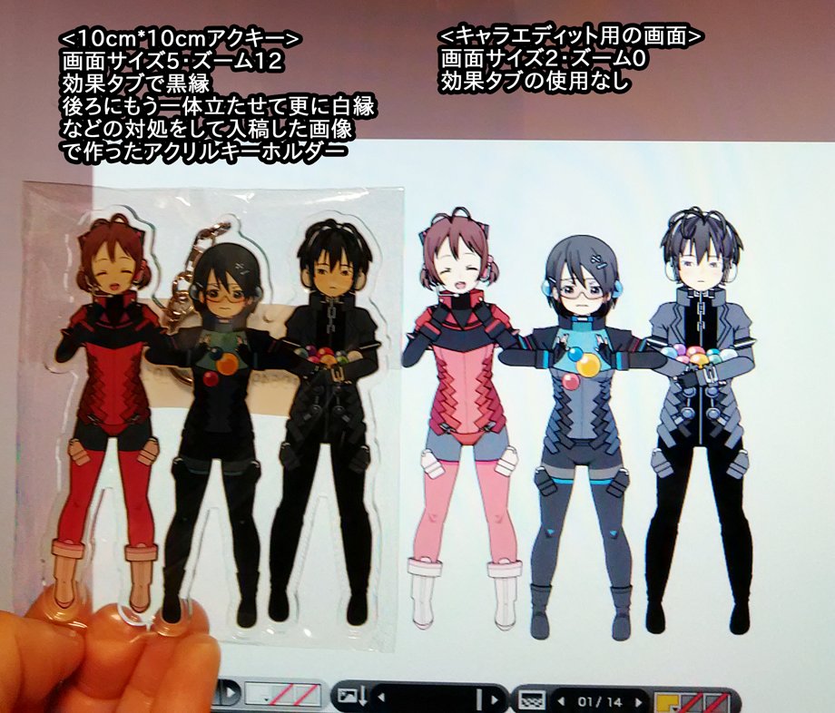 Kisekae Tips 1001 Pixiv Factoryに頼んだアクリルキーホルダー10cm 10cm届きました 予定日よりも3日も早いくて嬉しいんですが 心の準備ができてなかった ありがとうございます 自分が普段見てるけいおん着せ替え2の画面 画面サイズ2 ズーム0 に近い