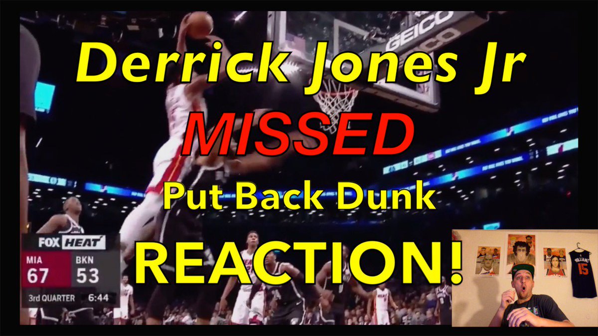 sunsgeek's tweet photo. Derrick Jones Jr CRAZY MISSED Put Back Dunk - REACTION (Miami Heat vs Brooklyn Nets) #NBA #NBAAllStar #DerrickJonesJr #HEATCulture #HeatVsNets #Nets #NBASlamDunkContest #JDRDesigns #Suns https://t.co/Pbjgg0JkBI