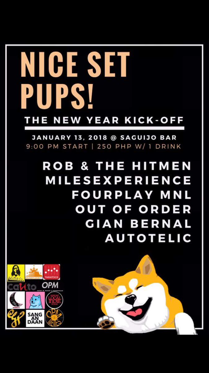 InsomniaPh's tweet photo. See you this Saturday, January 13, 2018 @SaguijoOfficial! @NiceSetPups The New Year Kick-Off! 9PM onwards! ENTRANCE FEE: P250 w/ 1 free drink 👌
#NiceSetPups #InsomniaPH https://t.co/EYiwT4RhOw