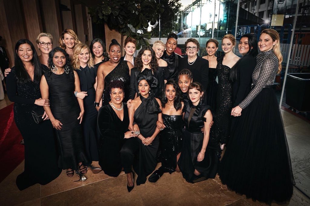 y así una gala de los golden globes hace historia, mujeres de negro por la igualdad, los derechos de la mujer y para visibilizar los abusos. #TIMESUP  #GoldenGlobes #futureisfemale