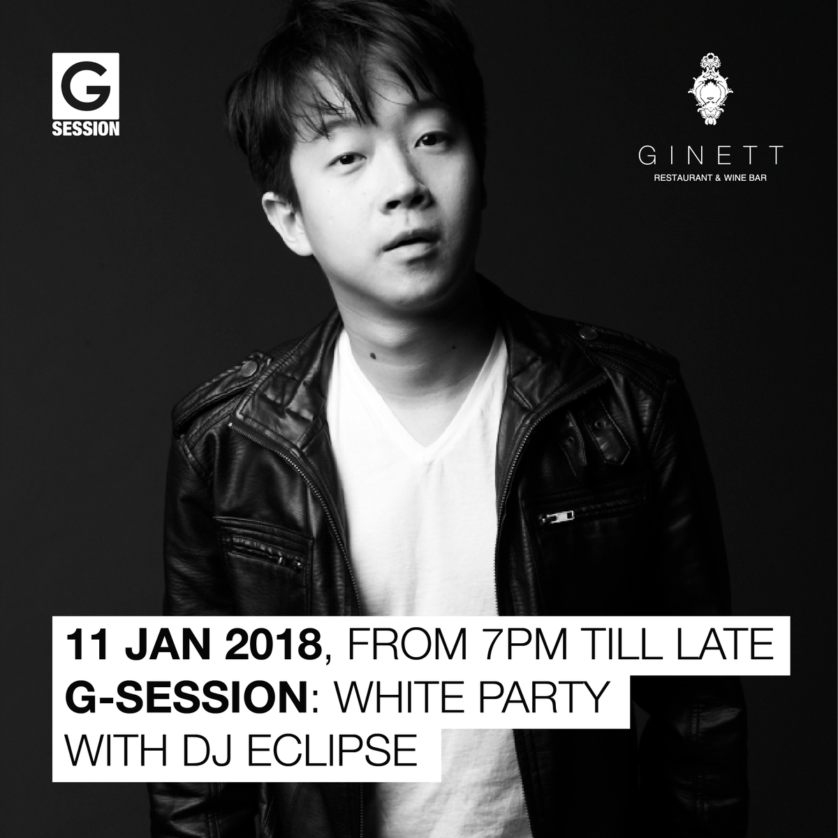 Hey Singapore - <a href="/ivanchia/">Ivan Eclipse</a> is going to be spinning live 11 January at @hotelgsingapore for an exclusive G-Session. Starting at 19:00 hrs, and Sparkling and Rose wines starting at just $25 SGD all night. See you there!

#Ginett #ginettsingapore #winebar #gsession #djlive #sgparty