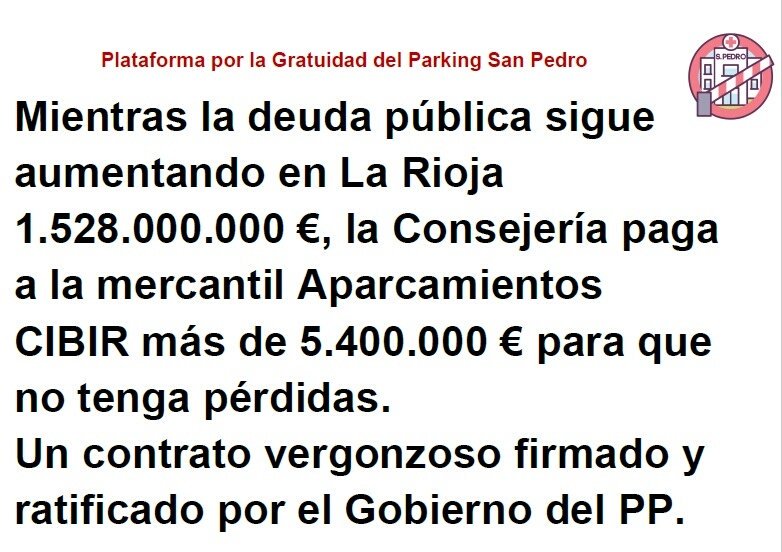 Más de 5.400.000€ de dinero de la #SanidadPública paga <a href="/riojasalud/">Riojasalud.es</a> a la mercantil 🅿️ Cibir SL, un contrato vergonzoso FIRMADO Y RATIFICADO por <a href="/lariojaorg/">Gobierno de La Rioja</a> 
#EsteContratoApesta 
Mañana, 09,45 h en la sede d la Consejeria de Salud, apoya la denuncia d este contrato‼️
🅿️💸💸