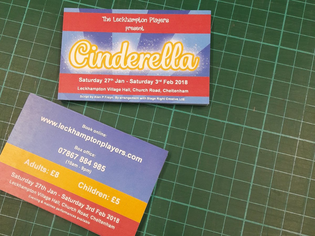 Cinderella panto tickets and advertising flyers printed for <a href="/LeckyPlayers/">Leckhampton Players</a> dont miss it!

#whatson #familyfun #cheltenham #panto