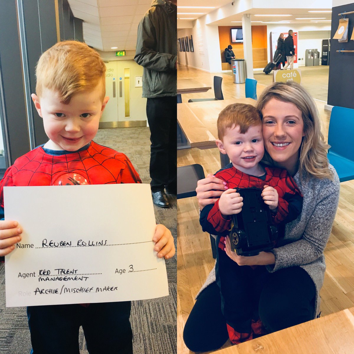 CatherineKeats's tweet photo. Me &amp; Reuben had such fun at our casting this morning ❤️❤️🎬🎬 #Actors #Casting #SpiderMan #Monday 💪🏻 https://t.co/pkhbOTrNVt