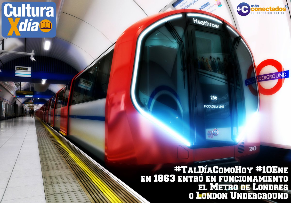 culturaxdia's tweet image. #TalDíaComoHoy #10Ene en 1863 entró en funcionamiento el Metro de Londres, conocido como London Underground, una red de transporte público ferroviaria eléctrica, que funciona tanto por encima como por debajo de tierra en toda el área del Gran Londres.