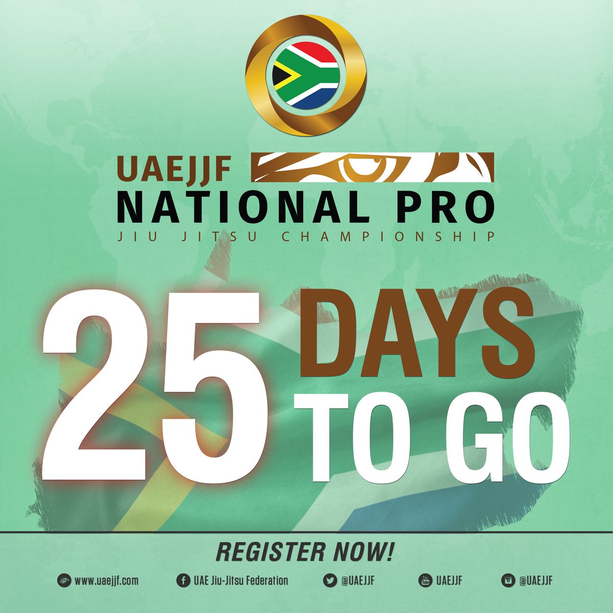 BJJEventsSA's tweet photo. 25 Days to go to the biggest National Jiu Jitsu Competition in Southern Africa!
Register now! https://t.co/3Y7rGmCloK
#JiuJitsuLife #uae #abudhabi #jiujitsu #ntl_pro https://t.co/7cBrK3LopJ