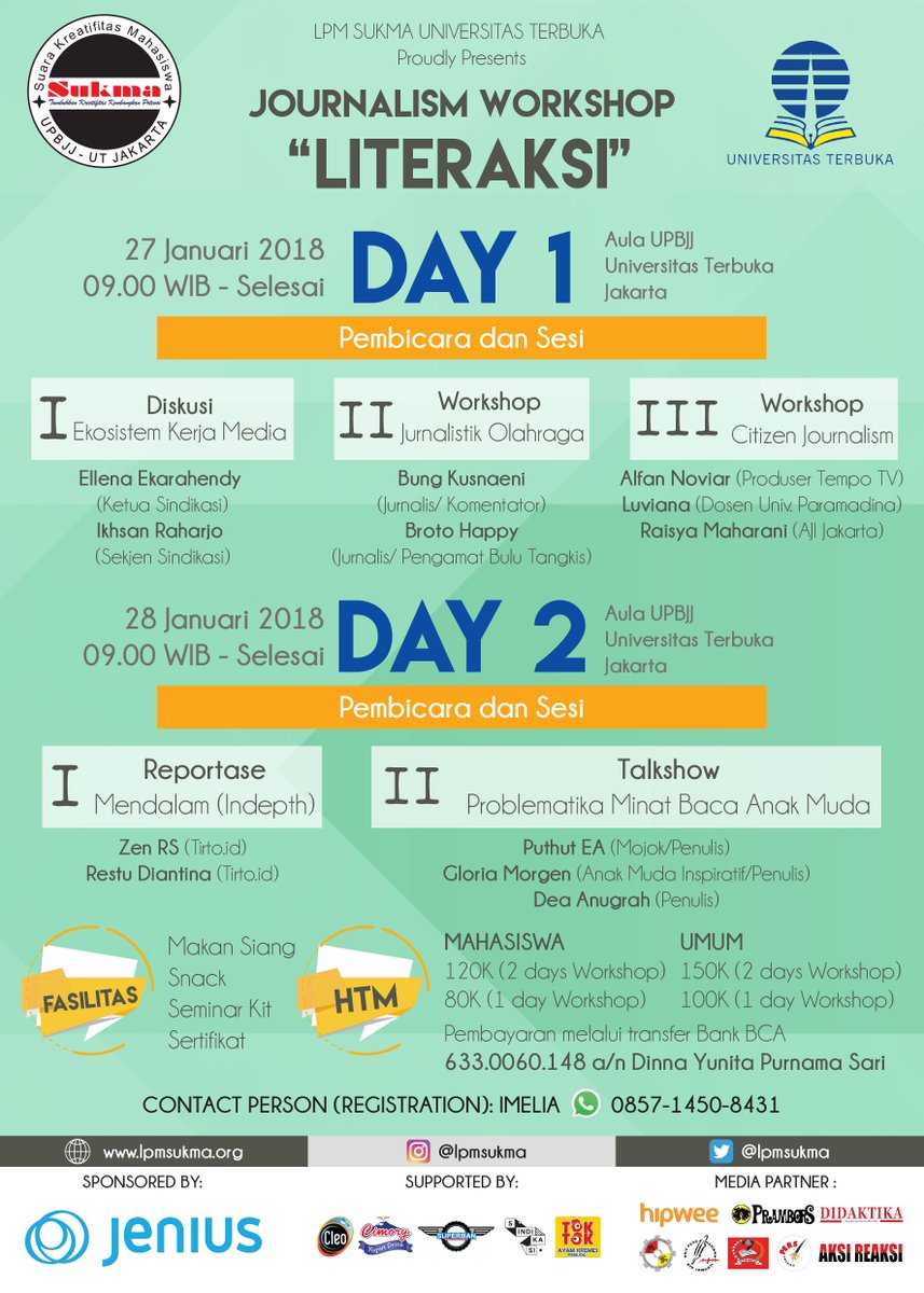nah sekalian ngingetin, yang mau daftar acara "Literaksi"silakan cek eflyer ini yaaa