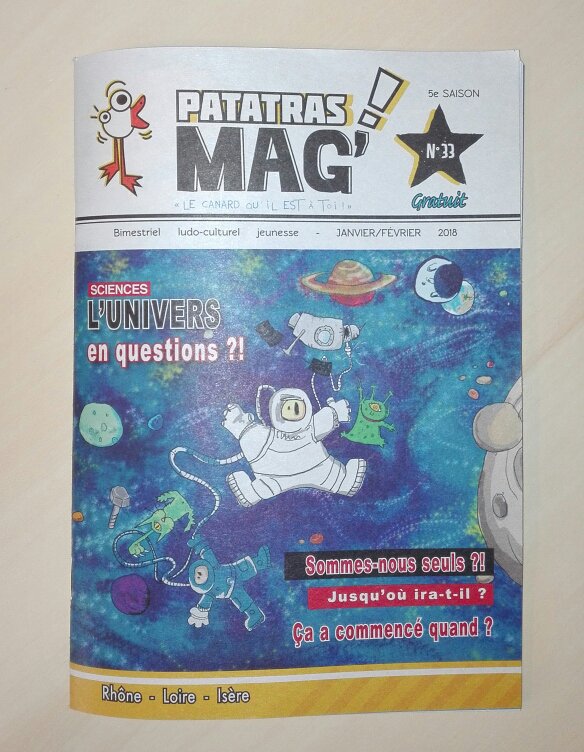 obslyon's tweet photo. L'Observatoire est dans le Patatras Mag du mois 
Édito#33 https://t.co/RFiS512QfT https://t.co/1qzWWNMGtw