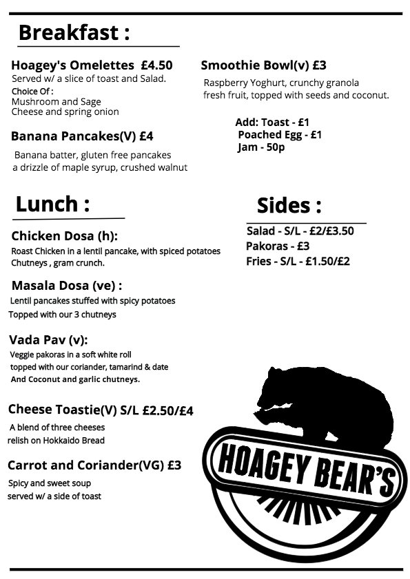 Check out our new menu, running for the next fortnight! we serve Hot food and Hot drinks alongside some other treats! Monday - Friday <a href="/weare_spotlight/">Spotlight</a> Come and visit us in Langdon Park, Poplar, open from 7.30 am-3.00pm.