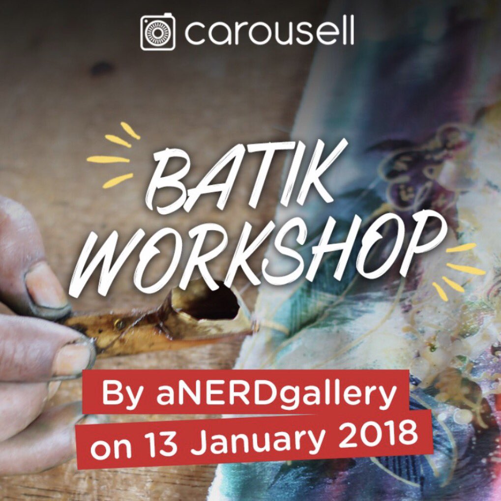 New skill for the new year? Join us this weekend for Carouschool: #Batik Workshop carousell.com/p/147264974