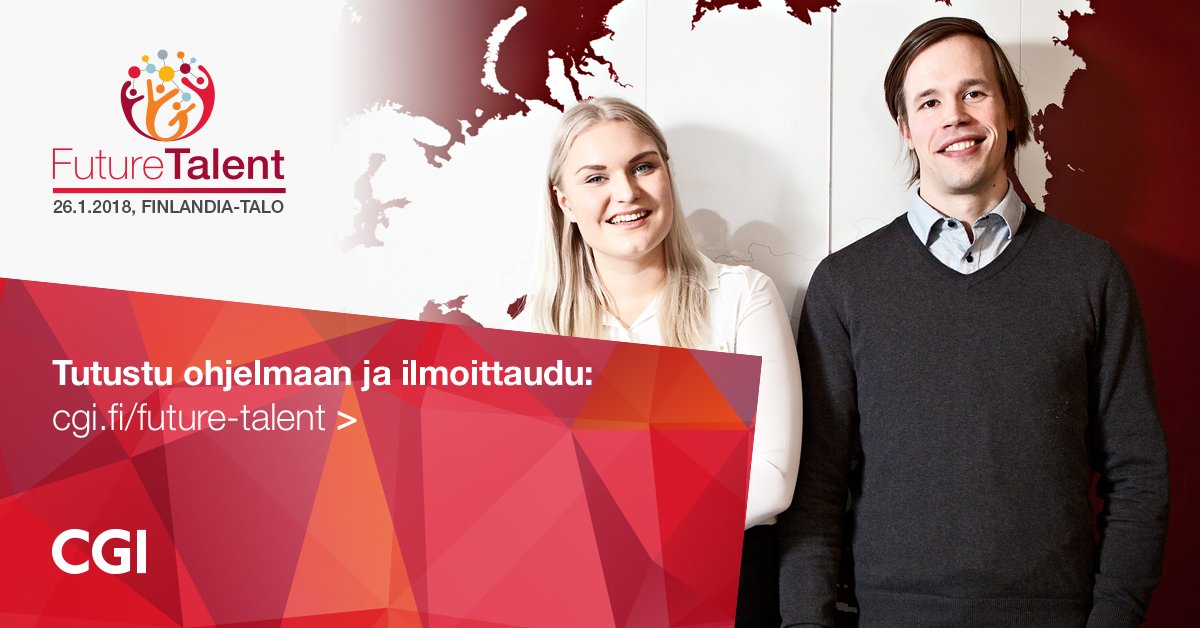 CGI_FI's tweet photo. CGI lähtee tien päälle! Tule keskustelemaan #CGIfuturetalent'ista ja trainee-paikoista tällä viikolla:

Tiistaina 9.1. @univaasa
Keskiviikkona 10.1. @UniTampere @TampereUniTech @LAMKfi
Torstaina 11.1. @UniTurku @aboakademi
Perjantaina 12.1. @UniOulu

https://t.co/jLHch6sN8A https://t.co/R8uKeW2R1f