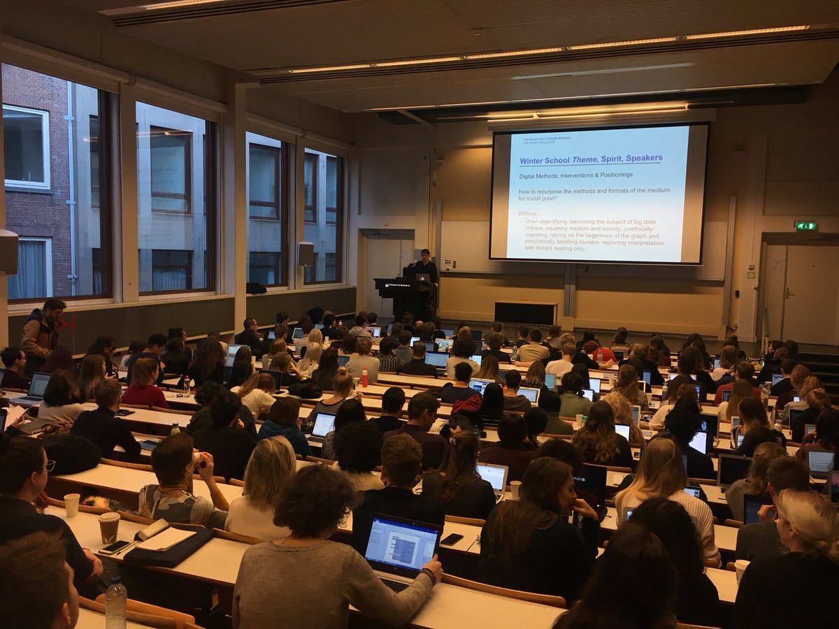 How to repurpose the methods and formats of the medium for social good? <a href="/richardrogers/">Richard Rogers</a> kicks off <a href="/digitalmethods/">Digital Methods</a> Winter School 2018: wiki.digitalmethods.net/Dmi/WinterScho… #dmi18