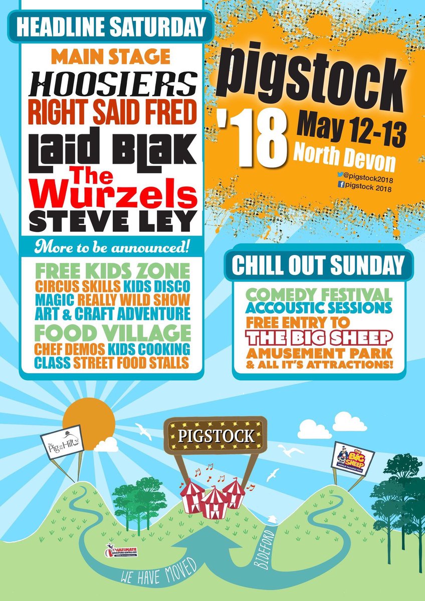 pigstockdevon's tweet photo. Tickets selling quickly for pigstock2018! #festival  #familyfun #livemusicdevon #thebigsheep #pigonthehillnd  https://t.co/qm2YEBrHjw https://t.co/fy9OEvxpT7