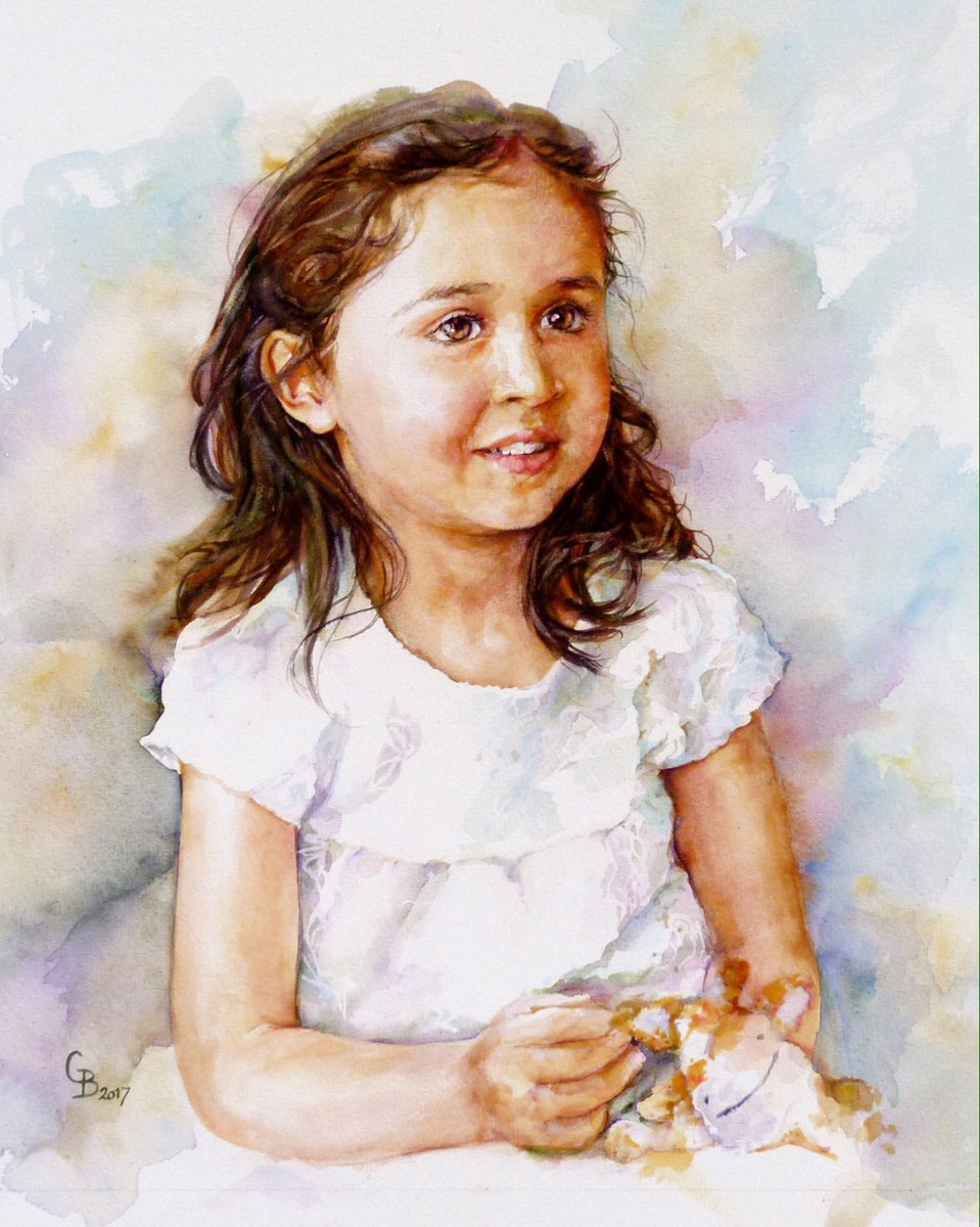 This little cutie in #watercolour was presented to my clients just before Christmas