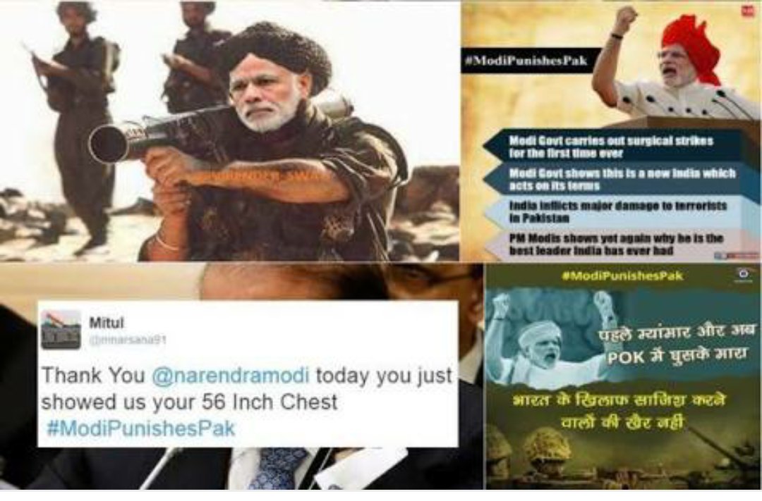 11.  #SurgicalStrikeEach time our nasty neighbor hit us, cut off the heads of our soldiers, our Army was told to not retaliate! It was under the Modi leadership that  @adgpi got a free hand to strike enemy in their territory!  @INCIndia &  @ArvindKejriwal Q even that! #WhyModiIn2019