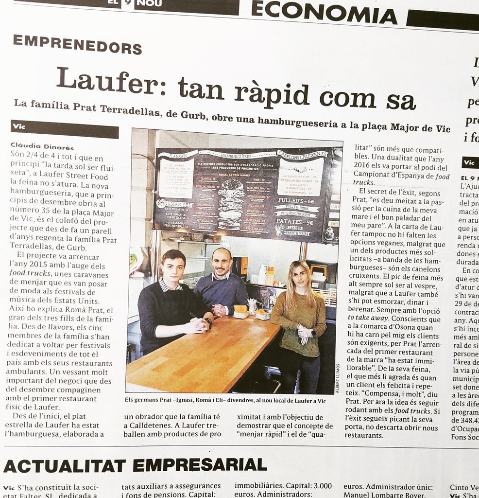 Thank you very much for the interview <a href="/el9nou/">El 9 Nou</a> #restaurant #burger #vic #osona