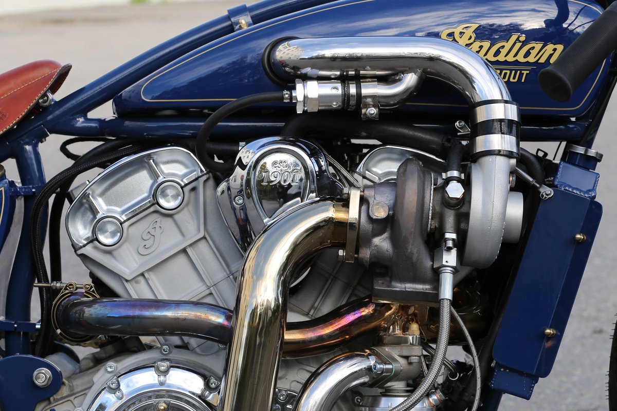 IndianEMEA_PR's tweet photo. Press release: How the Fullhouse Garage Shop in Sweden built this Super Scout with a turbo > https://t.co/XuB90jyOHf https://t.co/FUVlgmEWI9