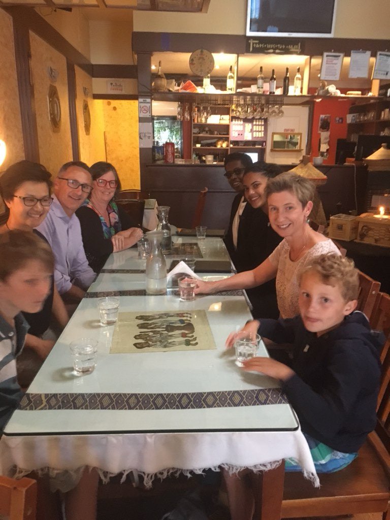 Great for Lucy, the boys and I to join Colleen Hartland &amp; Huong Truong with Harun Esse, Treasurer and Amelia Forson, Mentor &amp; former Chairperson of AASO (Afro-Australian Student Organisation) for some injera tonight. #MelbourneBitesBack
