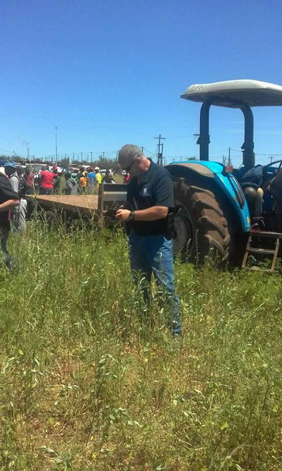 TheVeZzy's tweet photo. "Black farm worker who is a tractor driver killed by the farm owner. Just because he used the tractor during lunch to go get something for him to eat. 

His death might not be in the mainstream media because of obvious reasons. A breadwinner, father, uncle, brother was killed" https://t.co/X3d1psRy27