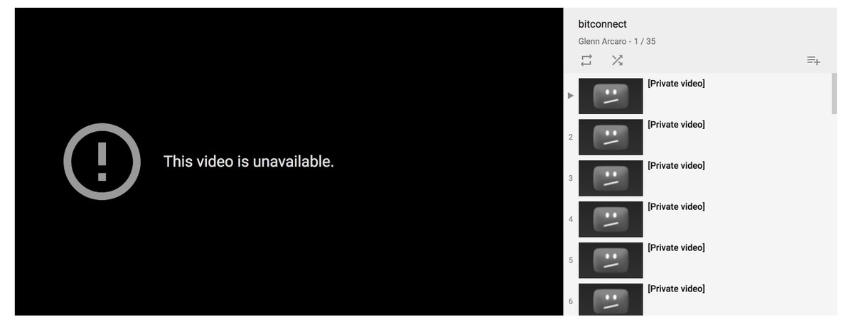 bccponzi's tweet image. Hmmm @glennarcaro, the top US bitconnect promoter just deleted all of his youtube video's. A lot of them promoting bitconnect.