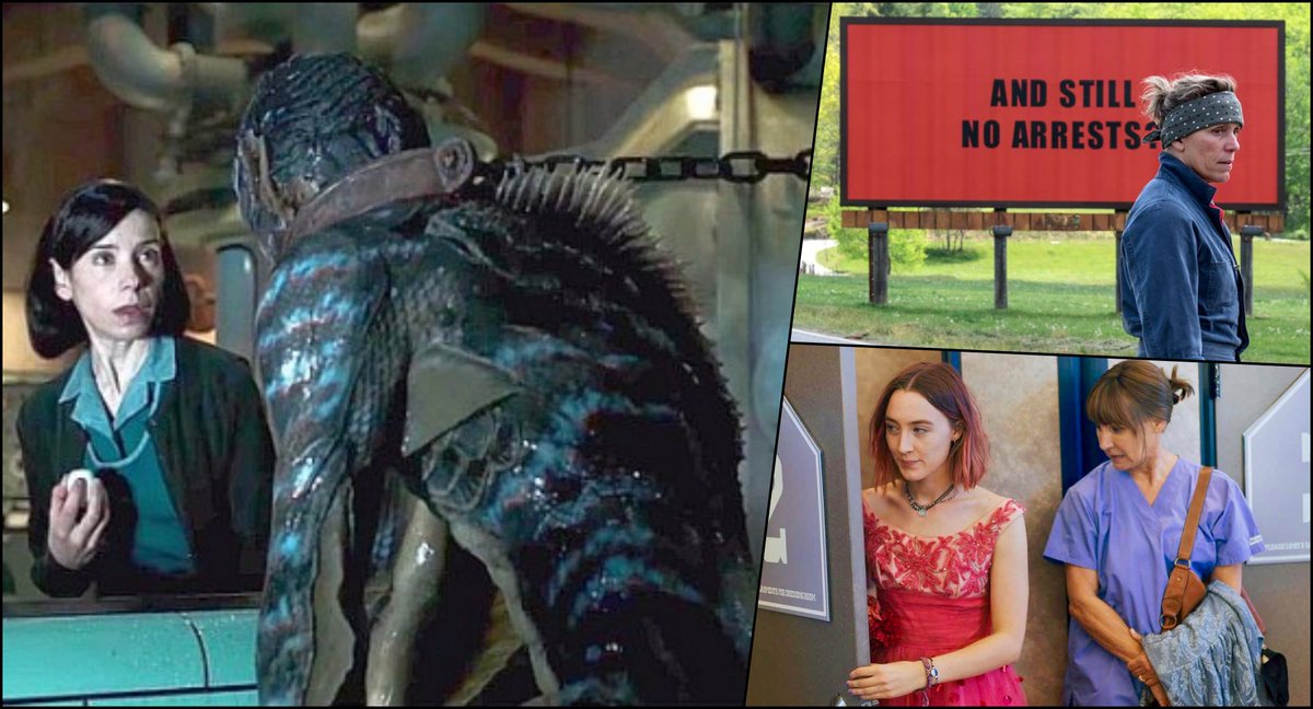 Although yes, Greta Gerwig was robbed of a Best Director nomination, Guillermo del Toro deserved the win, and overall the #GoldenGlobes went to the right movies. #TheShapeofWater, #ThreeBillboardsOutsideEbbingMissouri and #LadyBird are all wonderful.