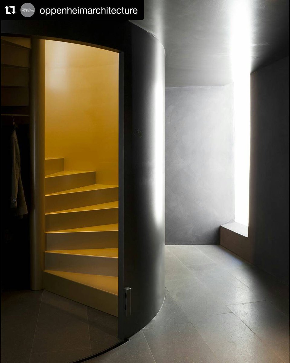 #StaircaseFriday #TheWorldNeedsMoreSpiralStaircases
#Repost @oppenheimarchitecture (<a href="/get_repost/">Repost</a>)
Entry to our European headquarters in Basel, Switzerland is made via a dramatic metal spiral staircase inserted into a farmhouse from the early 1700’s. Photography is by Børje Müller.
