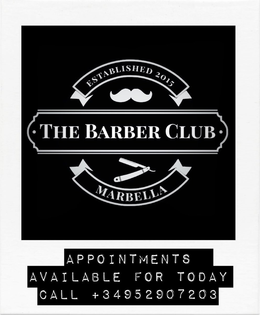 Call or just pop in <a href="/TheBarberClubM/">The Barber Club</a> #marbs #marbella #barber #barbering