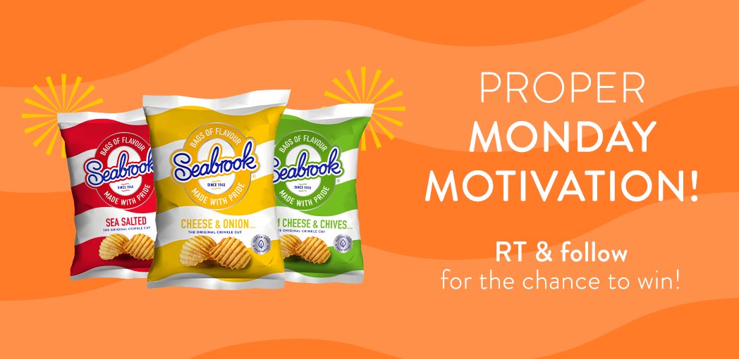 Proper #MondayMotivation - #RT and follow for the chance to #win a box of crisps! (UK Only)