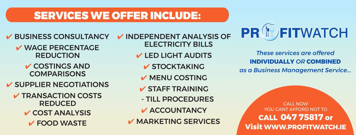 January is the best time to start putting in place all of your #costsaving measures. #ProfitWatch has multiple tools and expertise for putting all in place. Get in contact today to book a free consultation profitwatch.ie info@profitwatch.ie