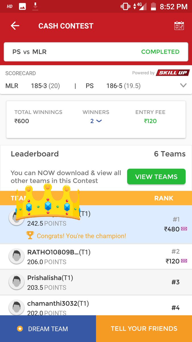 Imdhaliwal8's tweet photo. #dream11
#PSvsMLR https://t.co/WQ4AoBW2FP