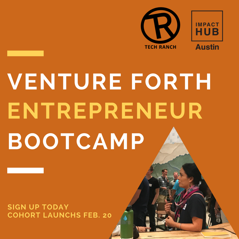 TechRanch's tweet photo. We're bringing Venture Forth to the Austin #entrepreneur community this February in partnership with @ImpactHubAustin. Signup for an info session today to start taking your venture to the next level. https://t.co/WbOD7qRuEs https://t.co/kyrr3EQGeR