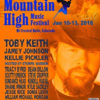 <a href="/MtHighMusicFest/">Mountain High Music</a> is about to begin.  Tix still available at goo.gl/4PkBGc
Snow is coming too! Join us in #Crestedbutte  Great talent <a href="/tobykeith/">Toby Keith</a> <a href="/jamey_johnson/">Jamey Johnson</a> <a href="/SundanceHead/">Sundance Head</a> <a href="/sonialeigh/">Sonia Leigh</a> <a href="/kendellmarvel/">Kendell Marvel</a> and much more!